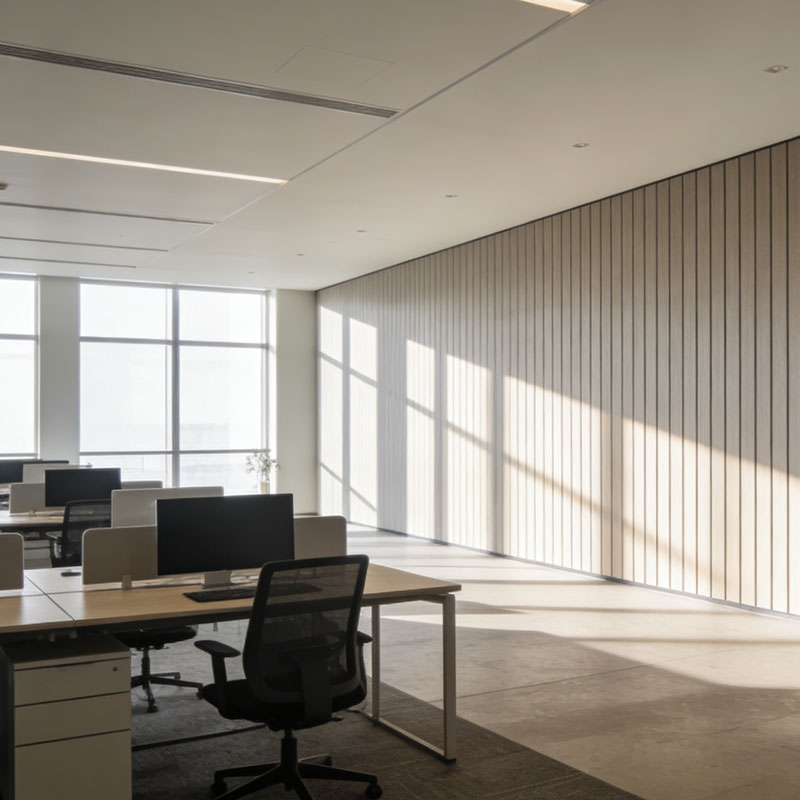 Slatted Polyester Fiber Acoustic Panel