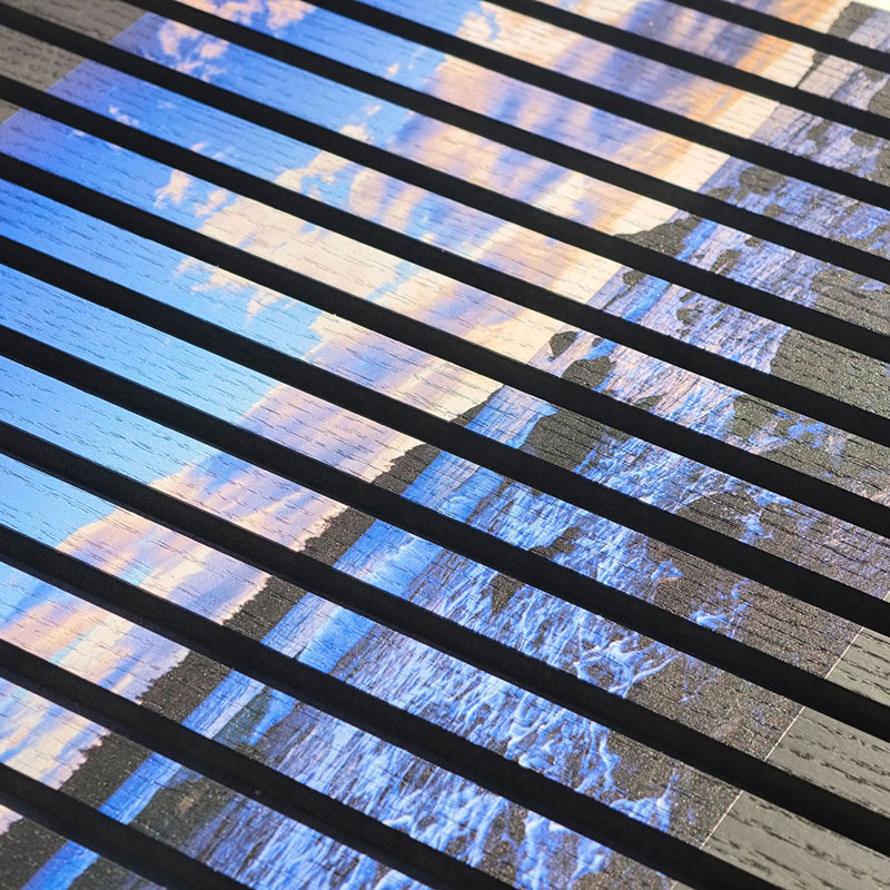 Slatted Wooden Custom-Printed Acoustic Panel