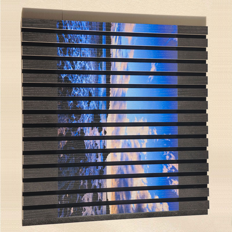 Slatted Wooden Custom-Printed Acoustic Panel